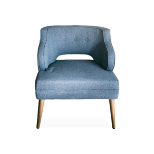 Rooms single blue fabric chair