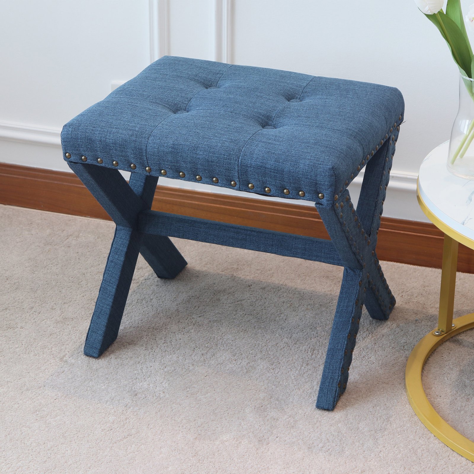 vanity stool blue pt01 vanity stool blue pt01